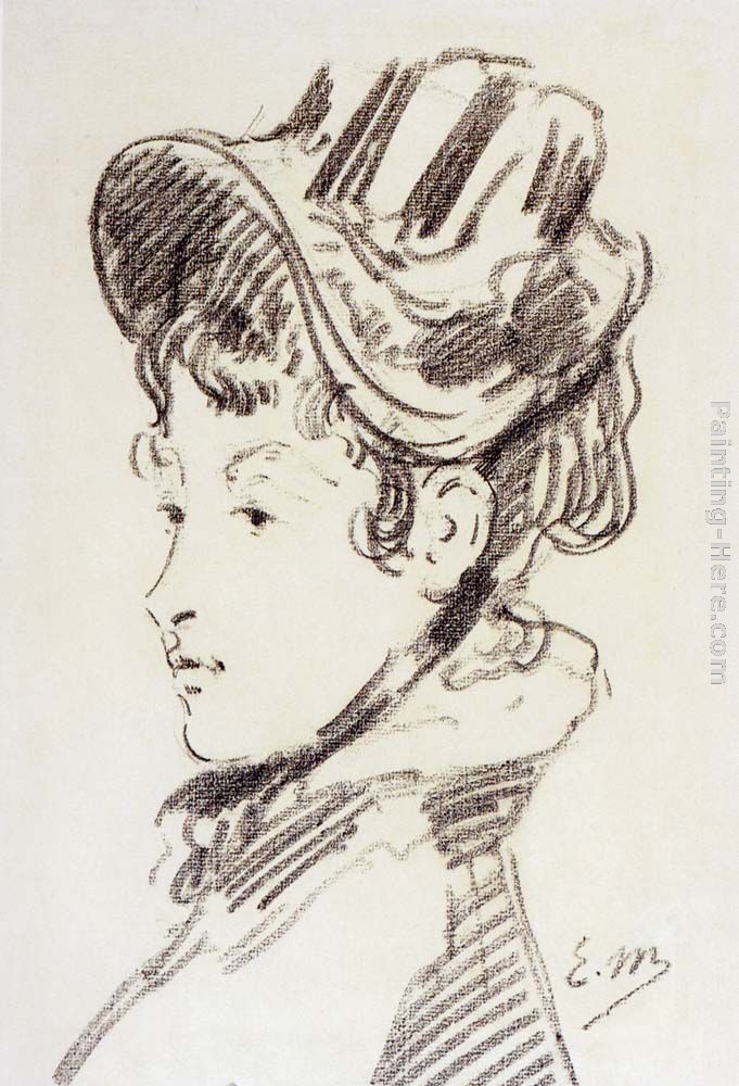 Portrait of Mme Jules Guillemet painting - Eduard Manet Portrait of Mme Jules Guillemet art painting
